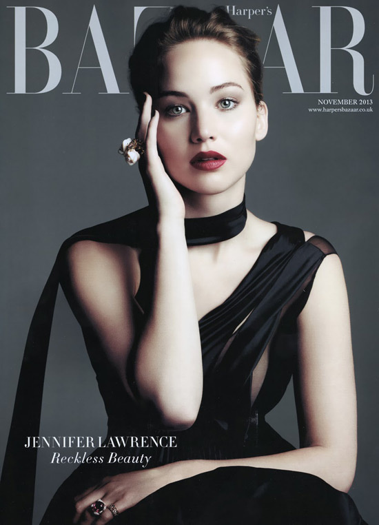 Cover Girl: Jennifer Lawrence for Harper's Bazaar UK Magazine | Tom & Lorenzo #dior