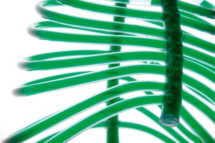 Thorax Bridge by Niermala B. Timmers www.niermalatimmers.com #thorax #bridge #green #bloodstream #model #maquette #scale #canopy #roof #infu