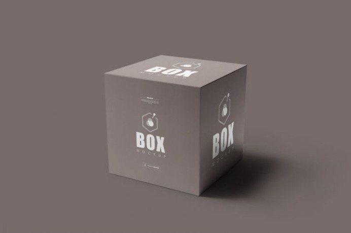Fully Layered Square Box Mockup