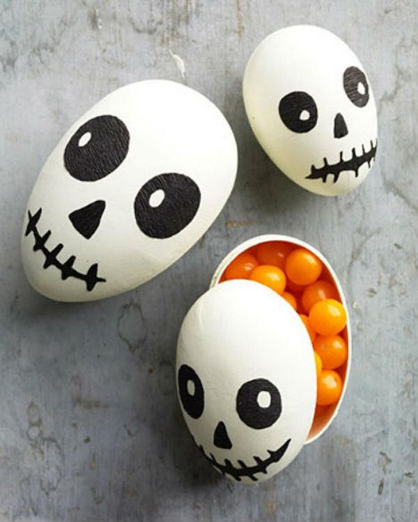 Easter Egg Skull Halloween Treat Box #egg #favor #box #easter #diy #treat