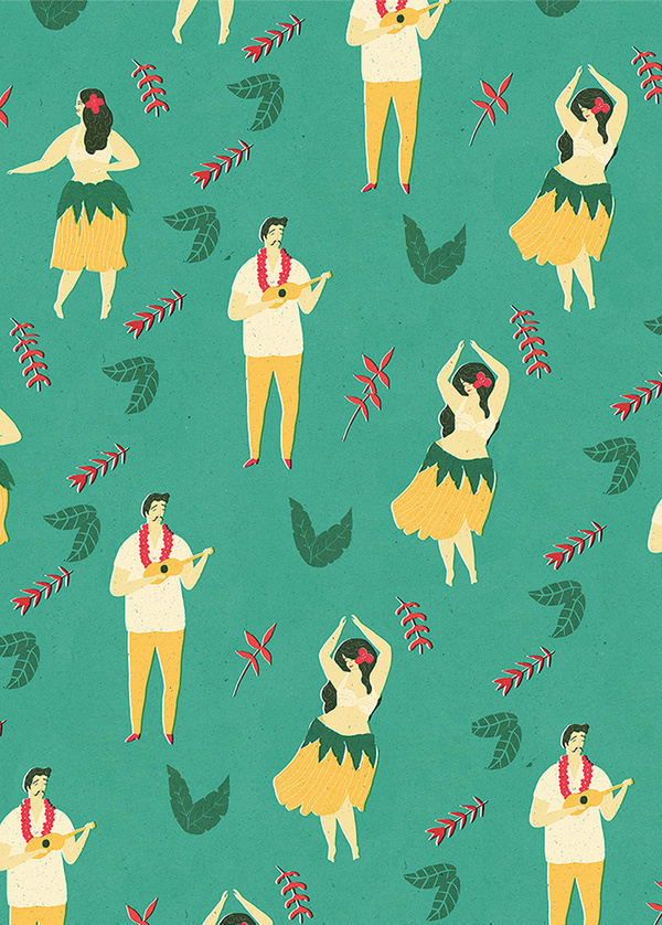 Lagom Wrapping Paper by Naomi Wilkinson #illustration #dance #pattern