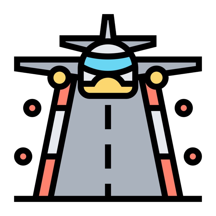 See more icon inspiration related to airport, plane, aeroplane arriving, arrival, landing, transportation, flight, aeroplane, airplane, travel and transport on Flaticon.