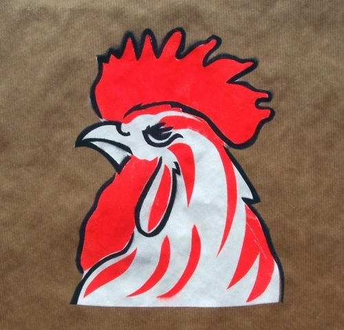 http://pamelacocconi.tumblr.com/ #stencil #illustration #cock