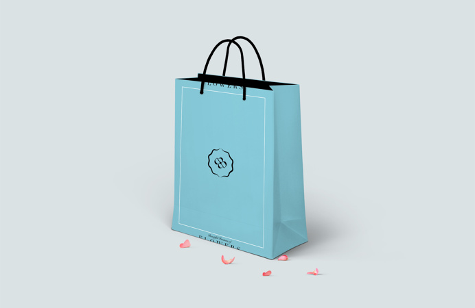 BB of Flowers #branding #logo #beautiful #flowers #weston #premium #simple #shopping #bag