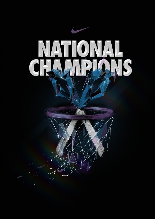 NIKE X NCAA on Behance #flare #bastekball #nike #type #net #typography