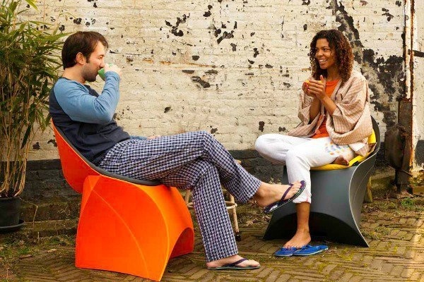 Flux Furniture is a space-saving, foldable set of stylish shapes that offer an artistic alternative to traditional furniture. #foldable #saving #modern #design #home #space #product #furniture #industrial