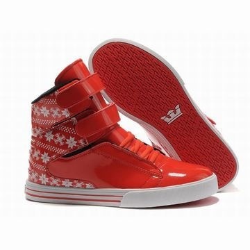 mens white and red supra tk society high tops skate trainers #shoe