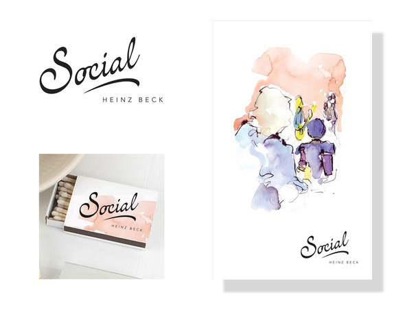 Identity for Social, Waldorf Astoria, The Palm, Dubai, UAE #handwritten #logo #identity #restaurant