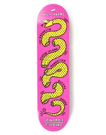 Image of 5boro Akers Join Or Die Pro Deck 8 #skateboard #5boro #snake