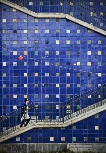0414 by ~lassekorsgaard on deviantART #stairs #blue