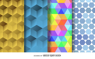 Seamless polygonal pattern set http://bit.ly/29BXG0c