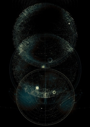 CHAOS AND STRUCTURE on the Behance Network #infographics #space #data #constellations #chaos