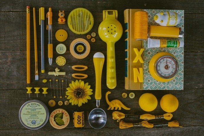 emilyblincoe: here are all of my yellow things. #organized #summer