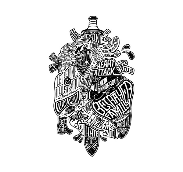 Artwork Vol.01 on Behance, Betrayer Family #illustration #drawn #hand #typography