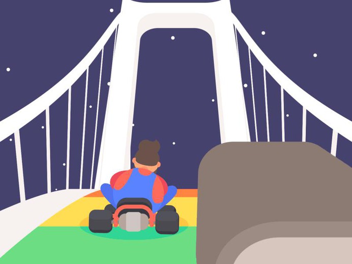 GIF animation every day - Rainbow Bridge.