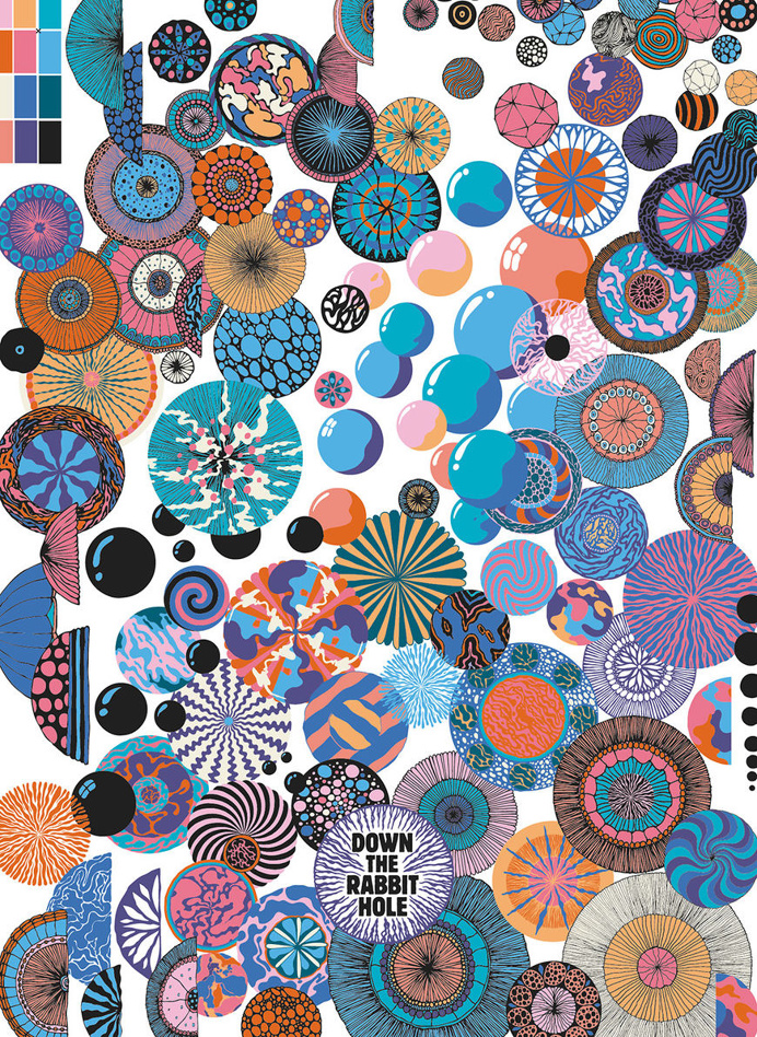 Down The Rabbit Hole poster #psychedelic