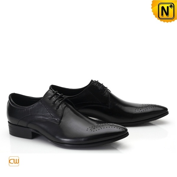 Black Leather Dress Wedding Shoes for Men CW762111 #groom #wedding #shoes