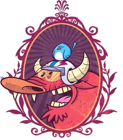 Home of the Yaksquatch! - Matt Kaufenberg - Coming Soon #a #helmet #crest #bird #on #illustration #yak