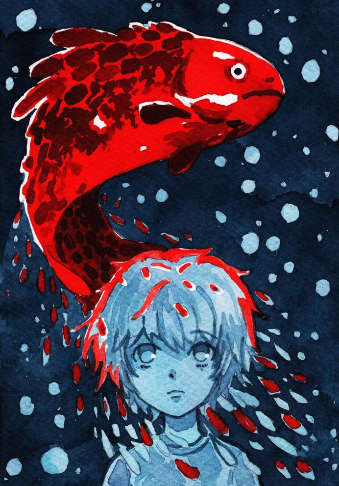 .Inktober. Fish by Noire-Ighaan