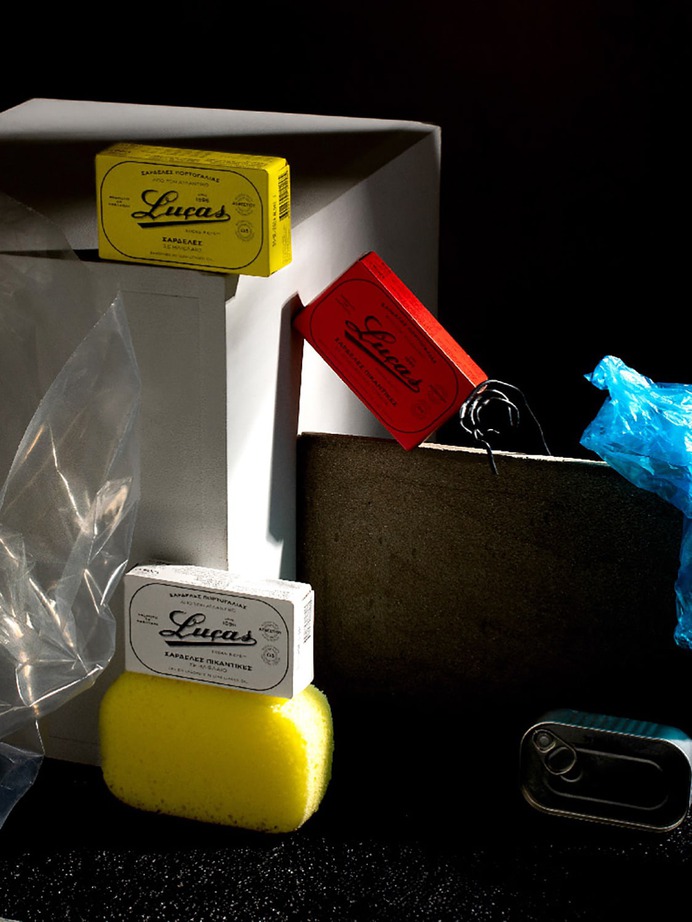 Lucas Sardines Packaging Redesign - Mindsparkle Mag When KAMILARIS S.A. approached Loonatiks Design Crew to redesign the Lucas packaging, they mentioned that their main goal was to reintroduce the sardines to the older customers but also introduces them to younger ones. #logo #packaging #identity #branding #design #color #photography #graphic #design #gallery #blog #project #mindsparkle #mag #beautiful #portfolio #designer