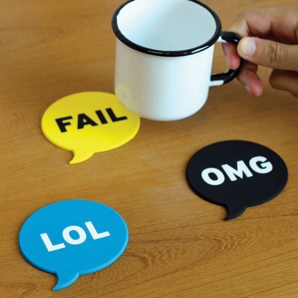 Chat Coasters From Meninos #coasters #gadget #home