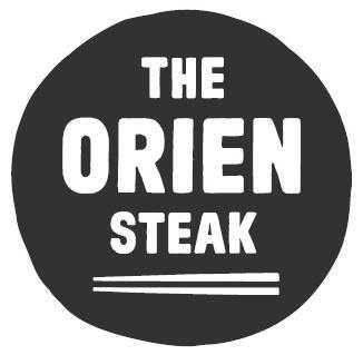 The Orien Steak #circle #korea #branding #bold #food #black #logo #block #korean #type