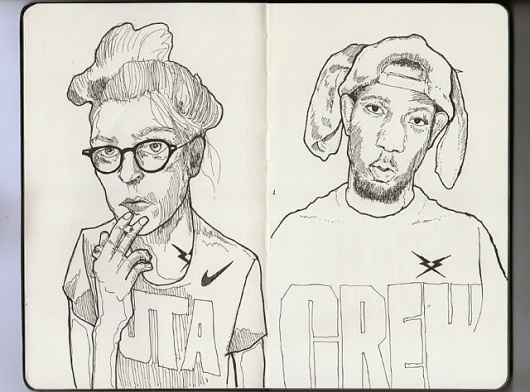 moleskine_03.jpg 640×474 pixels #glasses #smoke #girl #shop #moleskine #rap #hip #crew