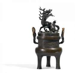 Incense burner with kirin