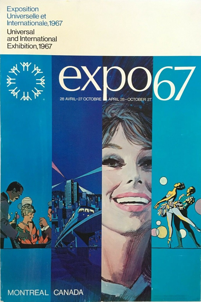 A series of posters designed by William Wright for the Montréal World's Fair Expo 67.