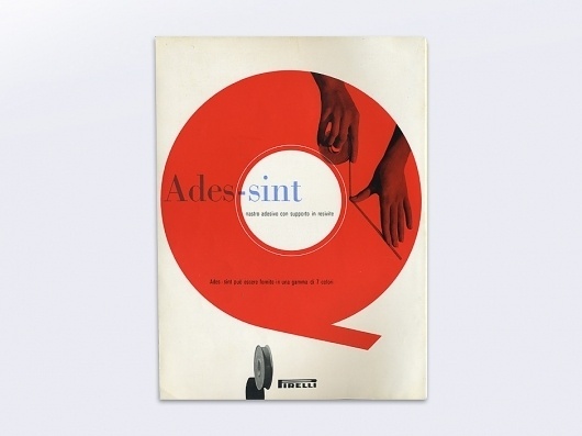 Display | Pirelli Ades Sint Advertisement | Collection #modernism #italian #poster
