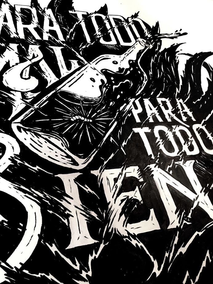 Para todo Mal Mezcal - #mezcal #lettering #illustration #paint #wall