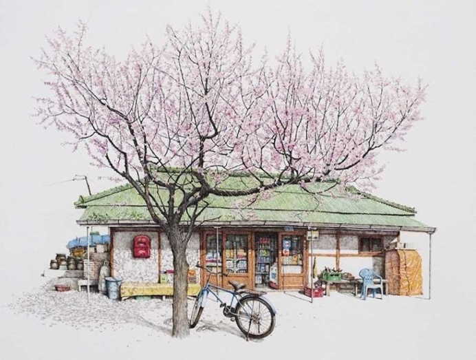Me Kyeoung Lee Spends 20 Years Sketching South Korean Convenience Stores