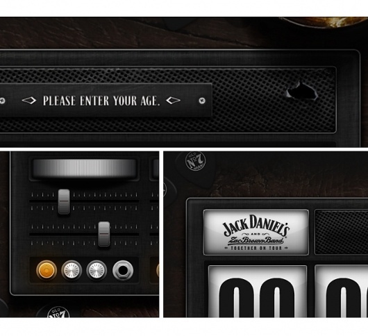 Jack Daniel's & Zac Brown Band - Daran Brossard Creative Co. / DBCCo. #filigree #design #pixel #daniels #app #jack #web
