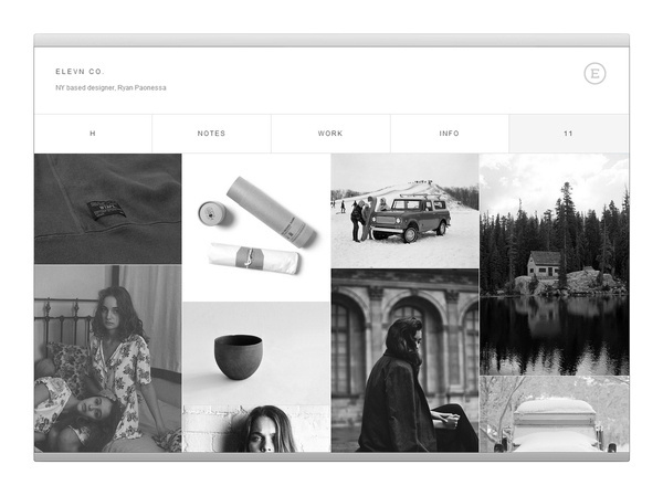 Elevn Co. / Elevn Co. Logos #white #design #minimalism #clean #website #grid #simple #mobile #web