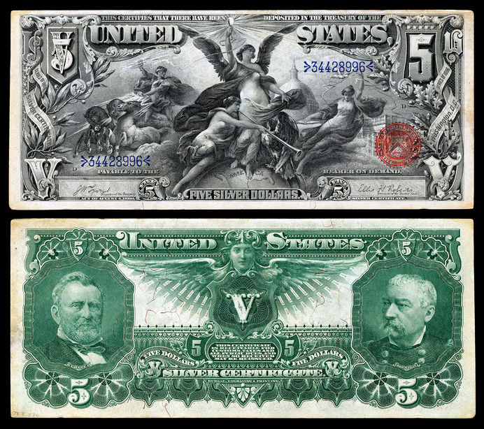 United States 1891 $5 Silver Certificate #currency #ephemera