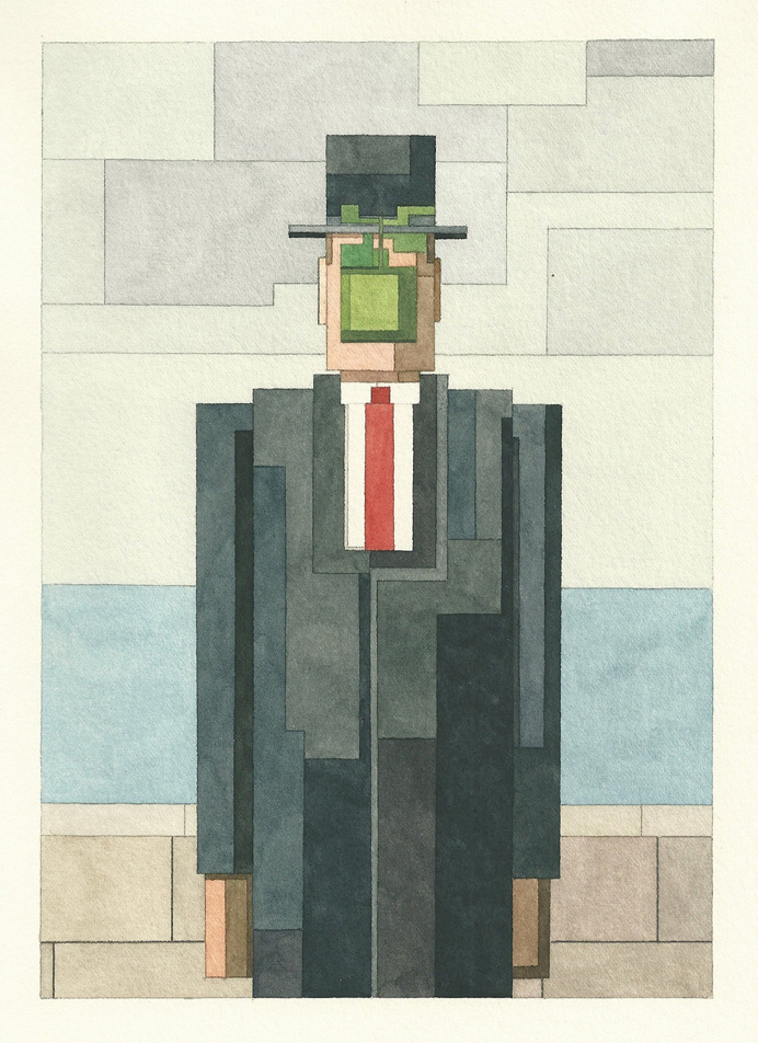 8-Bit Watercolor Paintings by Adam Lister