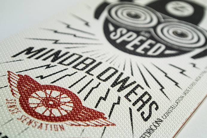 Calender, foil, typography, embossing, illustration
