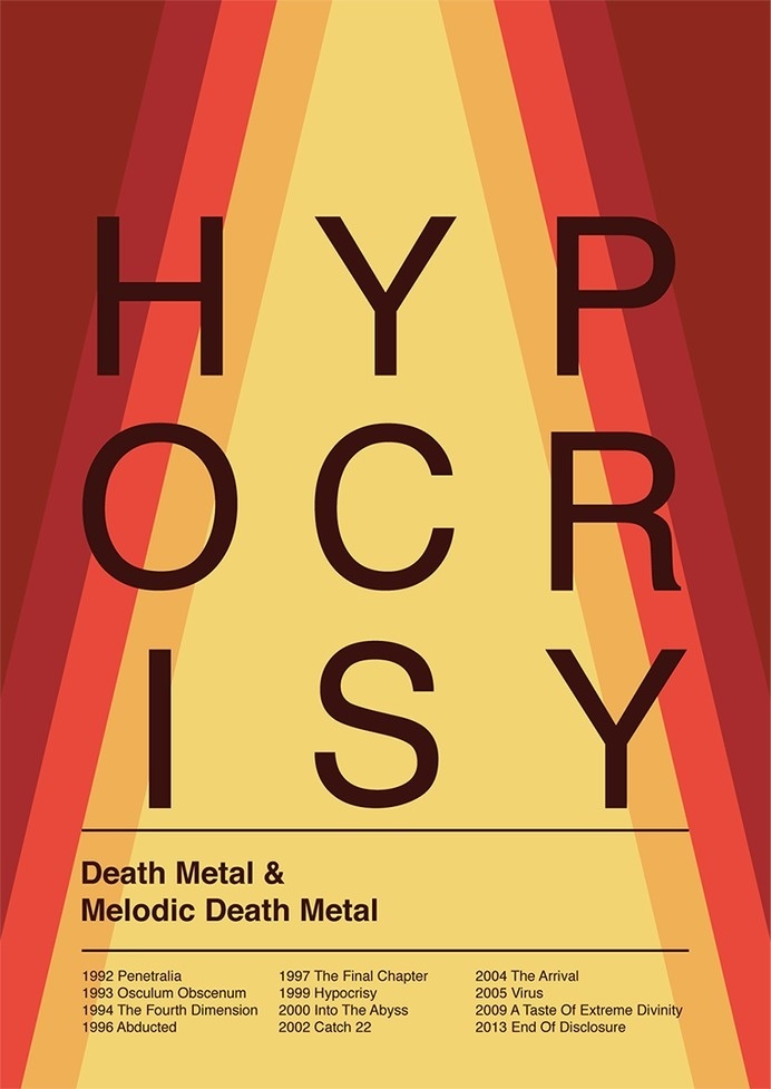 Hypocrisy (death metal) poster inspired by Swiss Style design. #swissstyle #internationalstyle