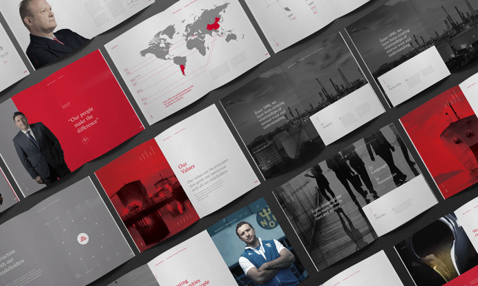 BMS United Bunkers - Brochure #brochure #layout #corporate #grid#marine #fuel #infographics #map