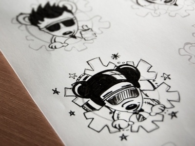 Dribbble - Logotype variation by Agata Kuczminska #sketches #bear #drawing #snowboard