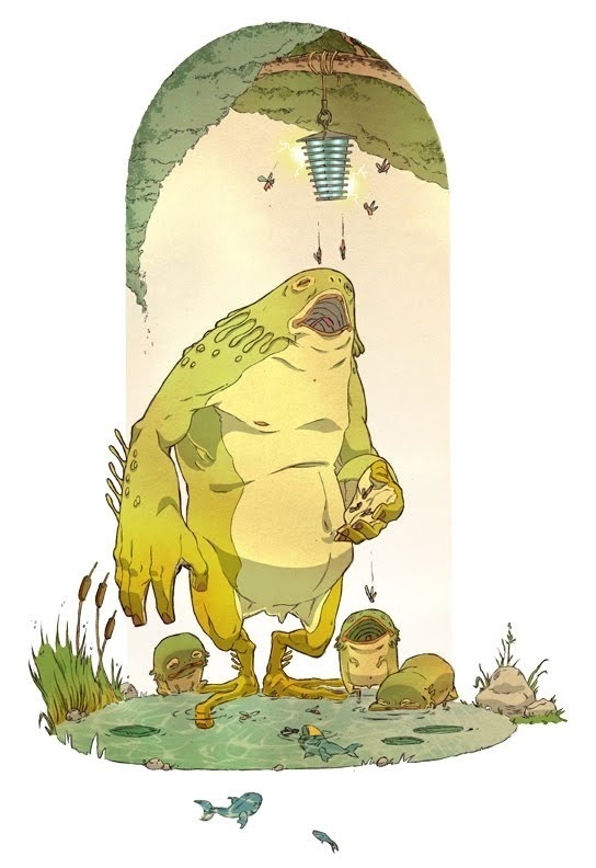 Amphibian - Greig Rapson #fantasy #nouveau #swamp #illustration #magic #art #character #creature