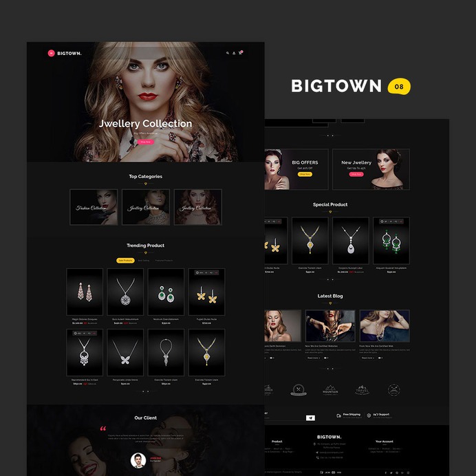 #Bigtown - #Shopify Multi-Purpose Responsive #Theme | #TemplateTrip #eCommerce #Website #Design
