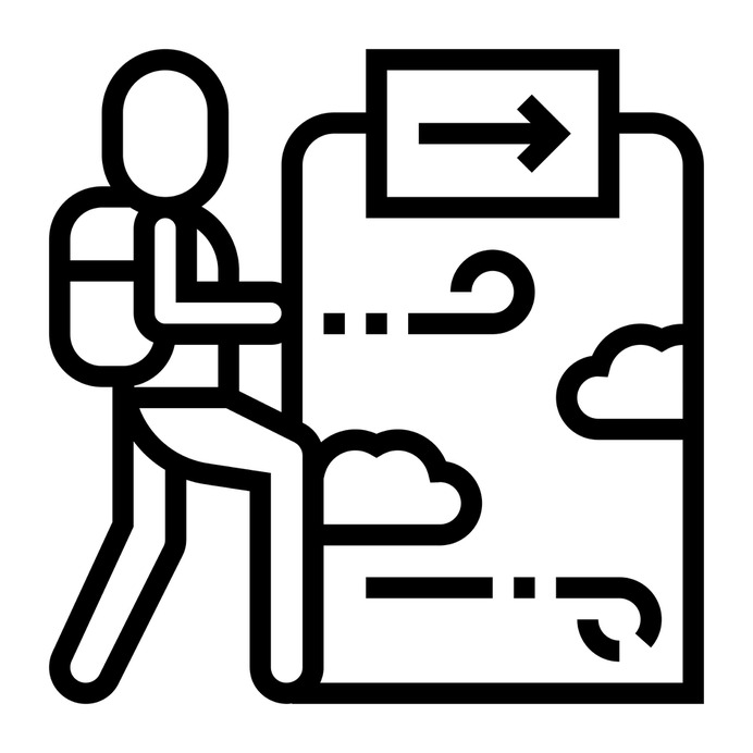 See more icon inspiration related to exit, travel, flight, jump, Backpacker, parachute, airplane and emergency on Flaticon.