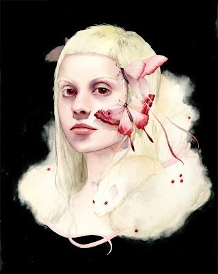 Soey Milk #woman #illustrator #butterfly #paint #illustration