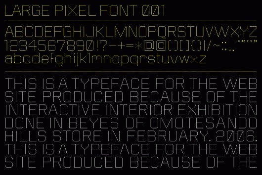 large_pixel_font_01.gif 1000×669 pixels #grid #typography