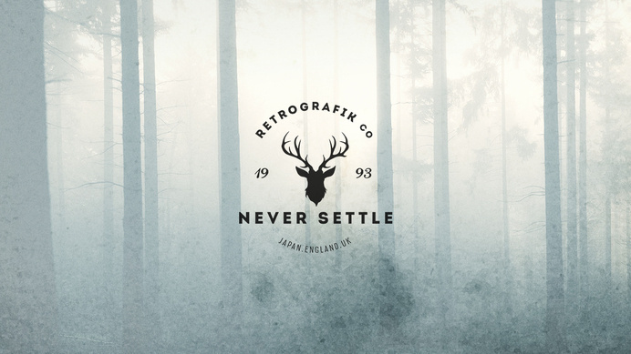 Vintage Logo Concept done for practice. KYRIAKOS KOKKINOS #antlers #settle #graphic #mist #stag #trees #photography #wood #forest #never #winter