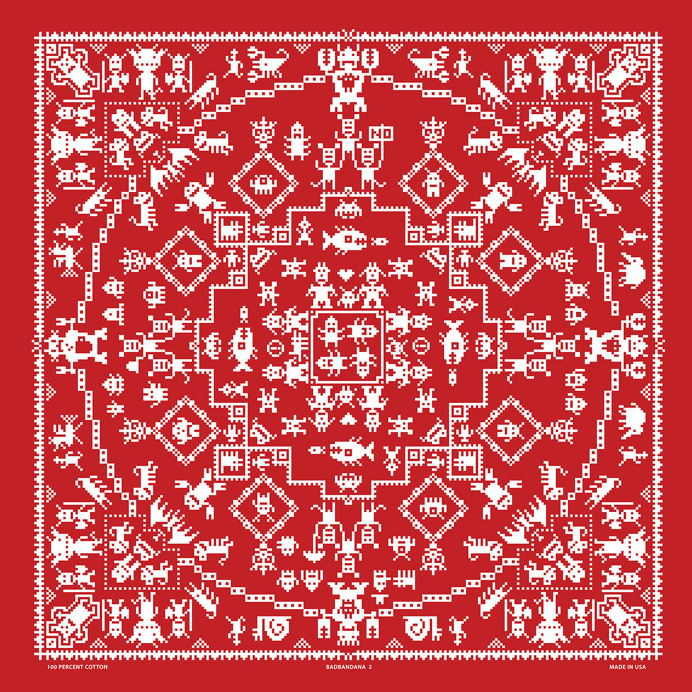 BADbandana 2, a Kickstarter project called pixels on a rampage. #bandana #Kickstarter #pixels