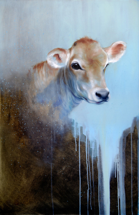 Peace cow | Oil on canvas #sweet #painting #cow