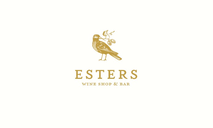 Esters winebar los angeles santa monica vino bird grapes Logo and Branding - Logos | Strohl Inc | A San Francisco Brand