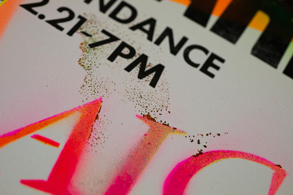 Poster #colors #letterpress #poster #neon